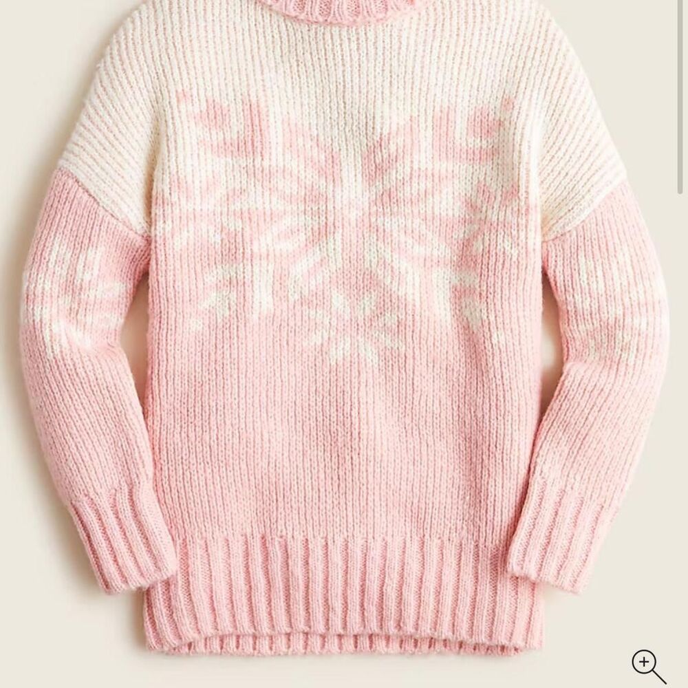 Jcrew Women's Pink and Cream Jumper